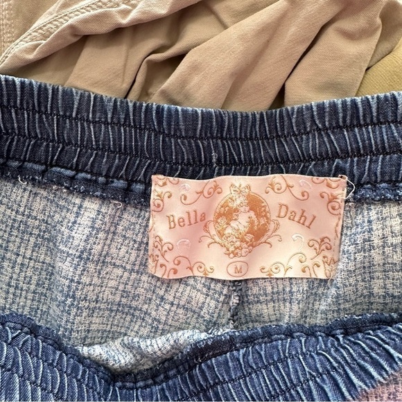 Bella dahl women’s tweed cotton woven jogger pants size M medium pull on - Picture 2 of 3